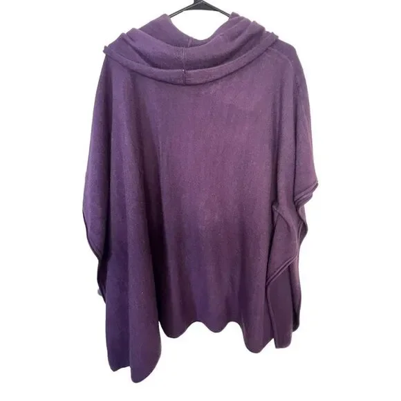 Karen Scott Soft Purple Poncho Style Loose Fit Sweater - Picture 3 of 3